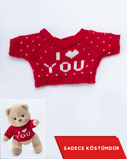 UykuPof™ Kırmızı Aşık Puffy