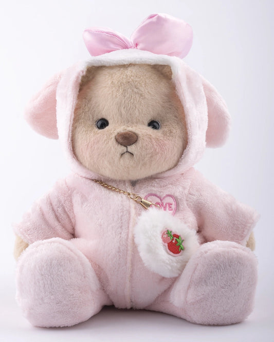 UykuPof™ Çilekli Pembe Puffy