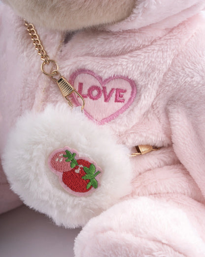 UykuPof™ Çilekli Pembe Puffy