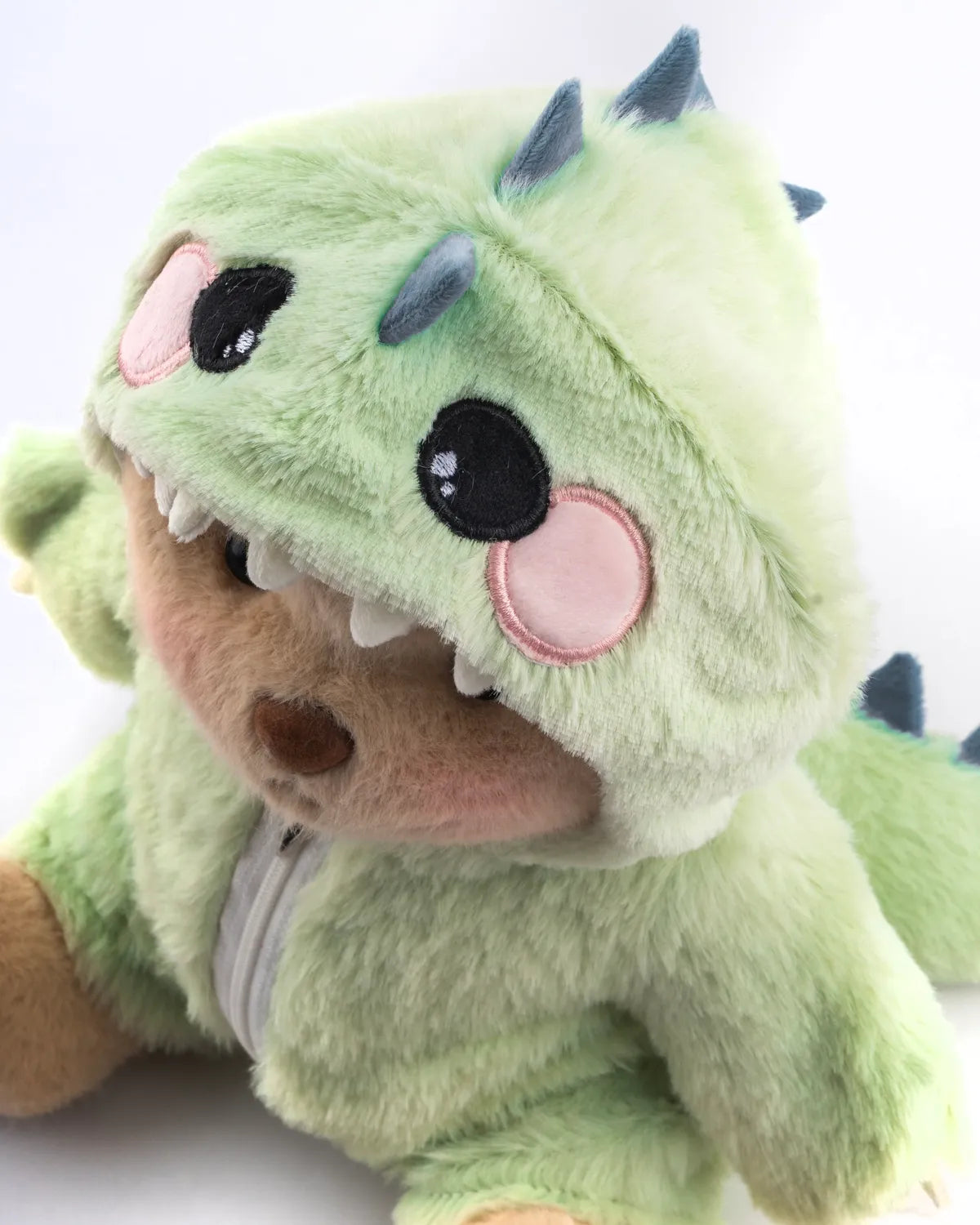 UykuPof™ Yeşil Tüylü Dino Puffy