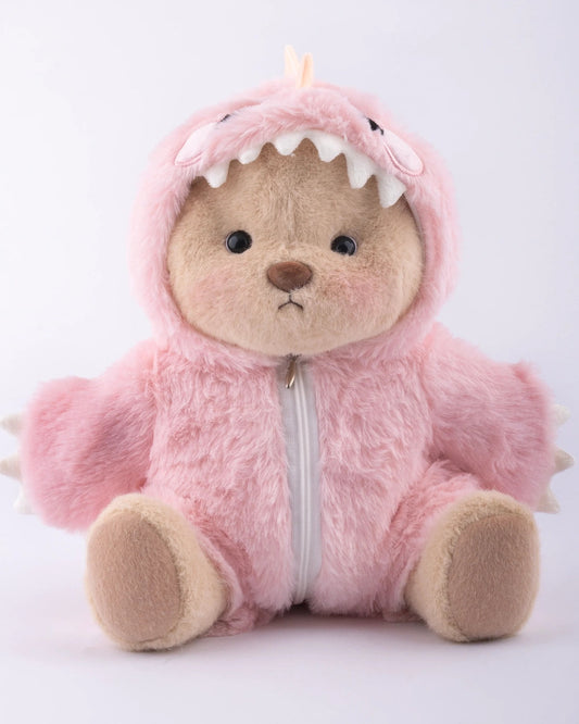 UykuPof™ Pembe Tüylü Dino Puffy