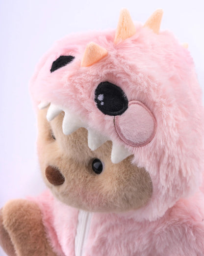 UykuPof™ Pembe Tüylü Dino Puffy