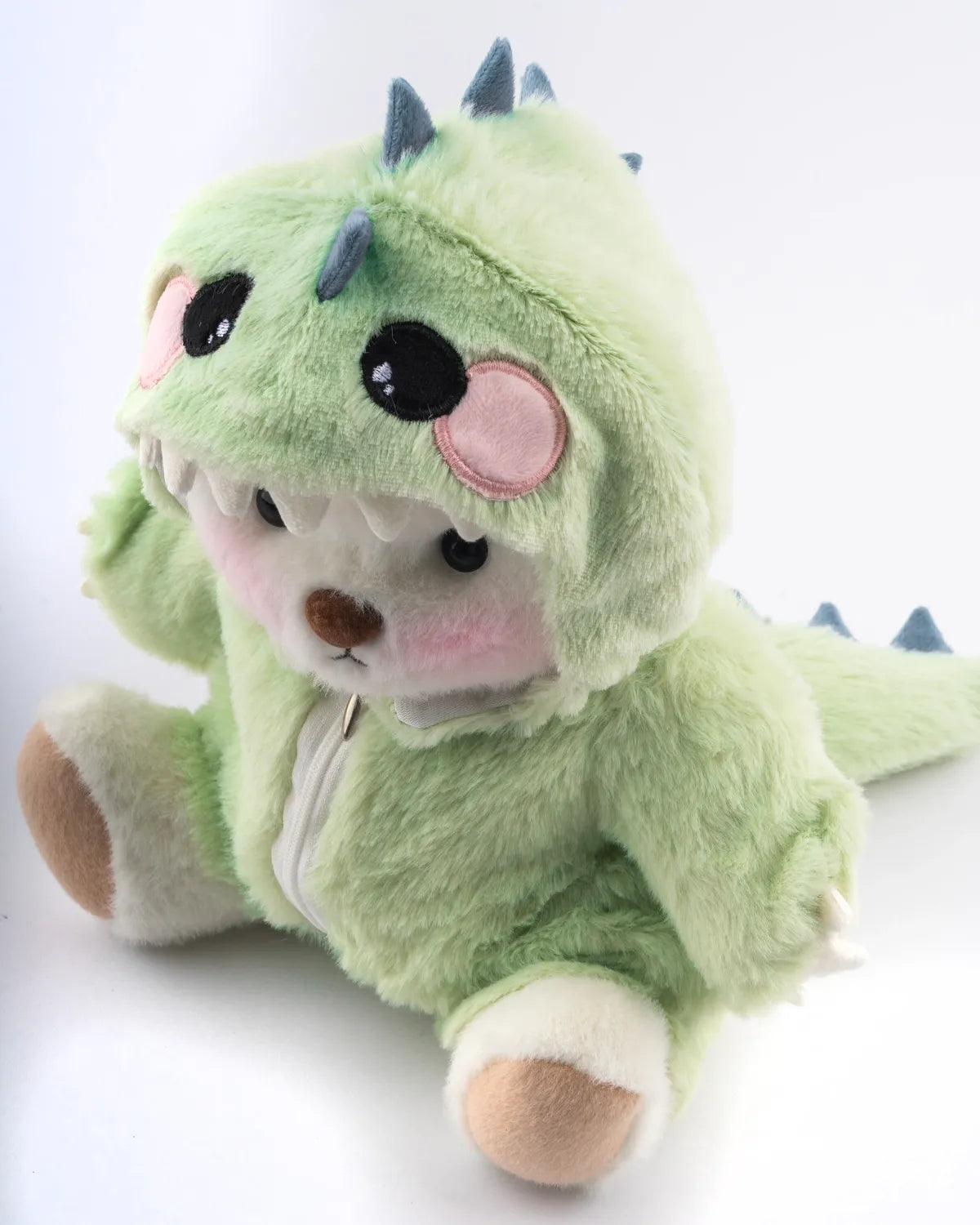 UykuPof™ Yeşil Tüylü Dino Puffy