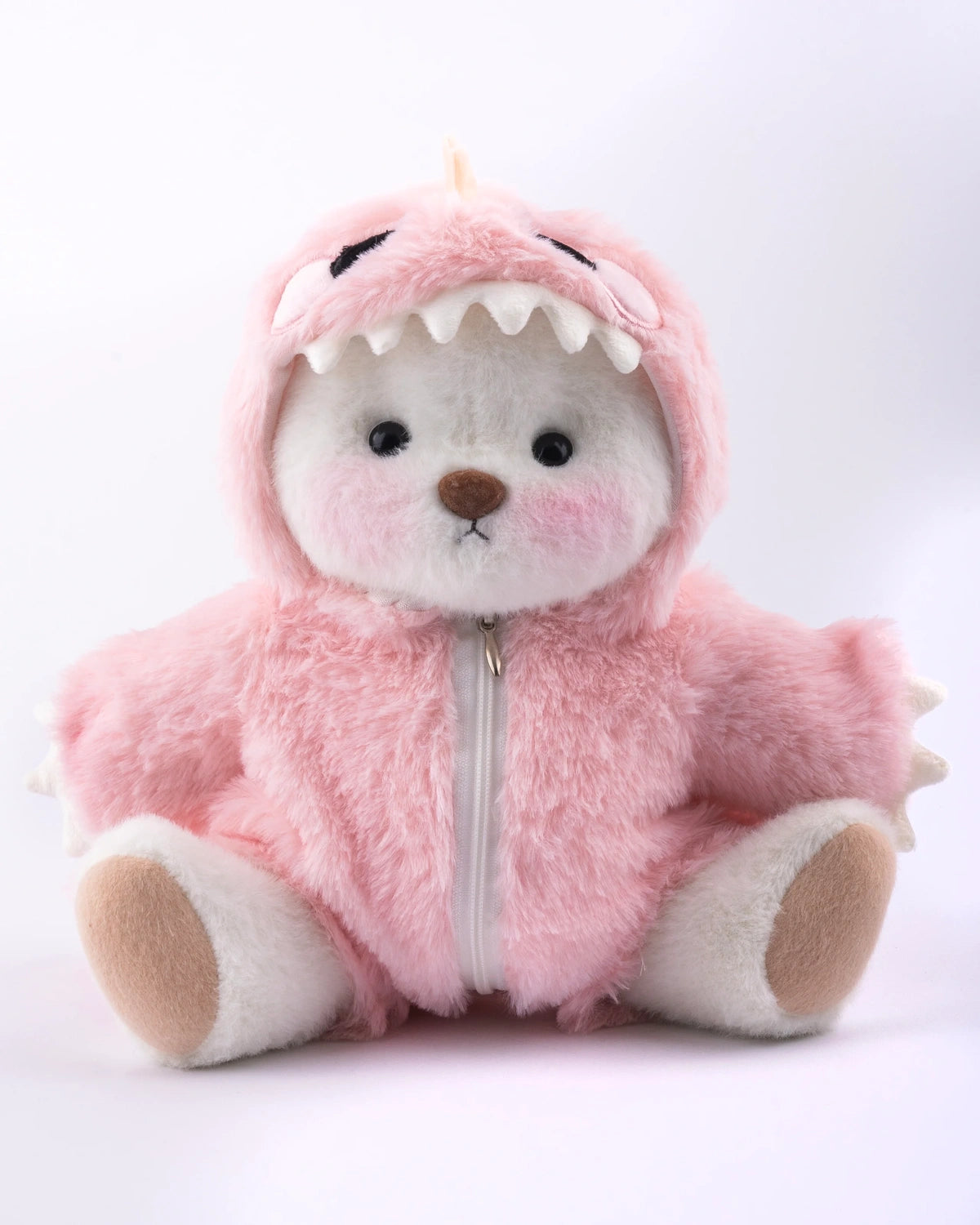 UykuPof™ Pembe Tüylü Dino Puffy