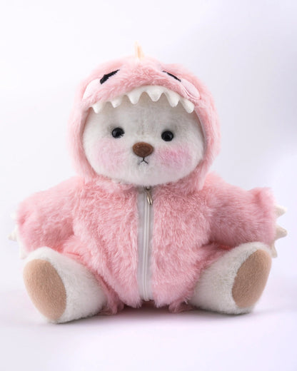 UykuPof™ Pembe Tüylü Dino Puffy