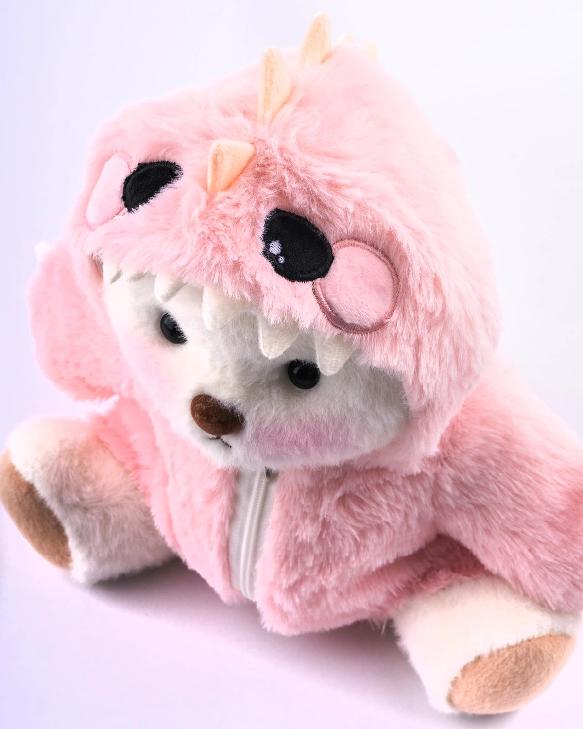 UykuPof™ Pembe Tüylü Dino Puffy