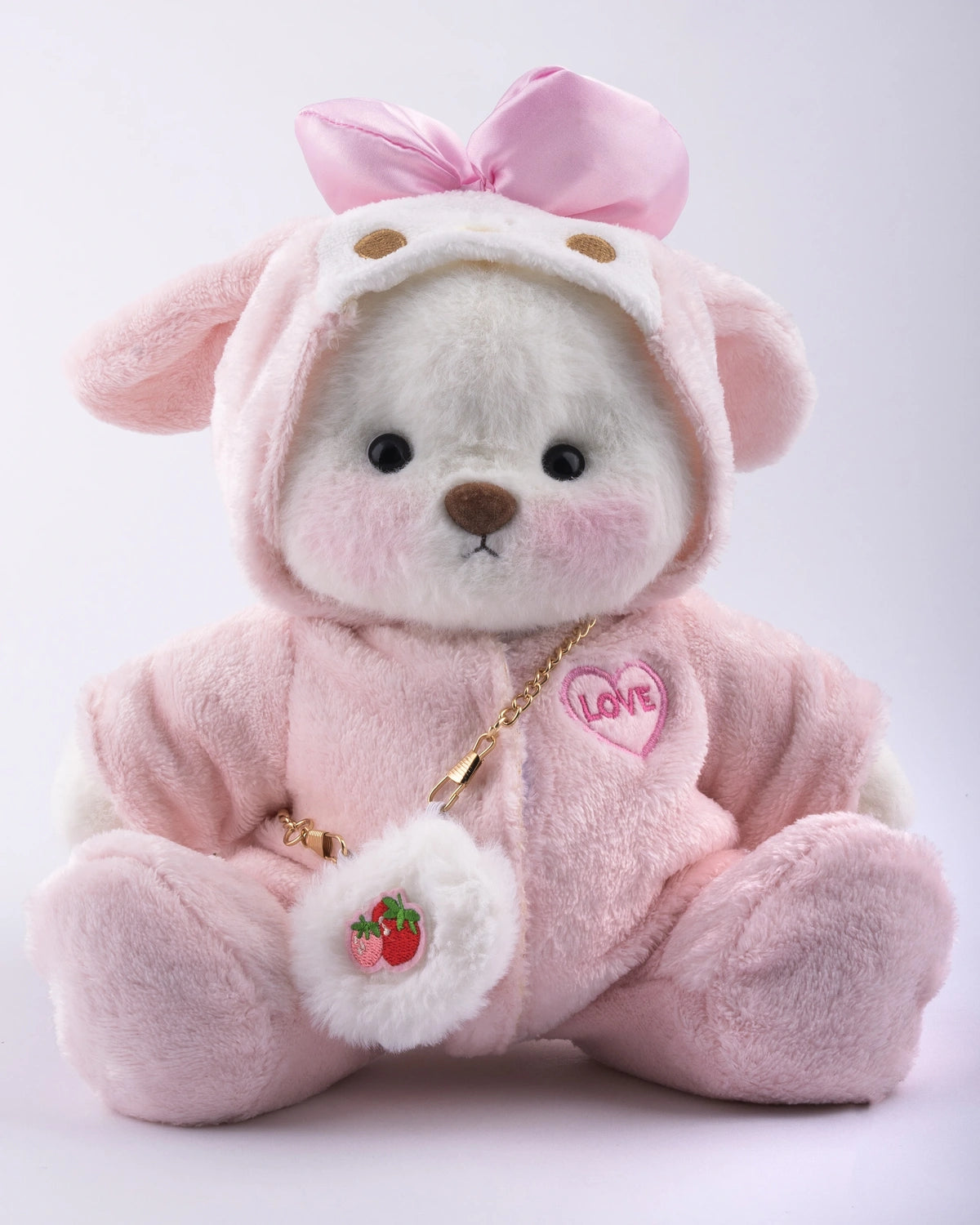 UykuPof™ Çilekli Pembe Puffy