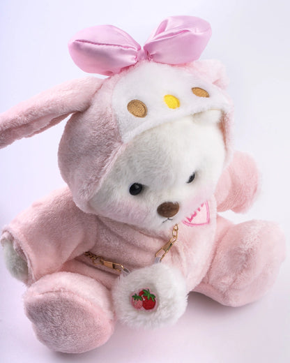 UykuPof™ Çilekli Pembe Puffy