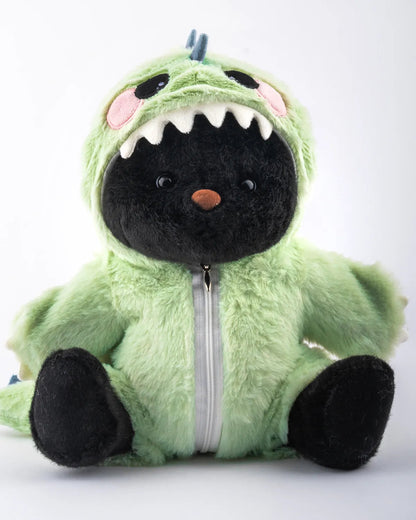 UykuPof™ Yeşil Tüylü Dino Puffy