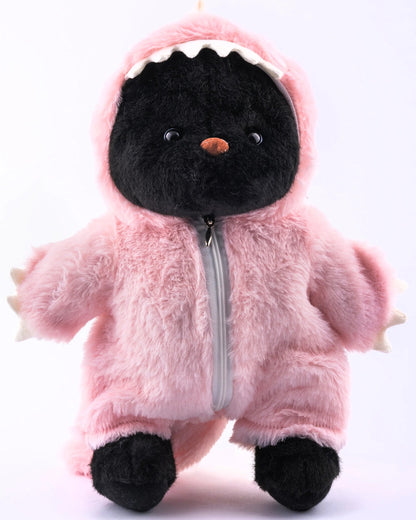 UykuPof™ Pembe Tüylü Dino Puffy